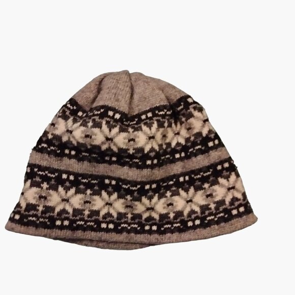 Knit Beanie Hat Eco Friendly Wool Blend Black Gray The Renewable Resource USA - Picture 7 of 7